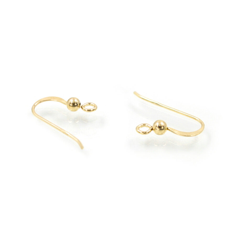 Argento 925‰ orecchini ami 12mm – Dorati