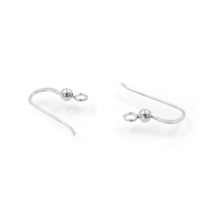 Argento 925‰ orecchini ami 12mm – Rodiati
