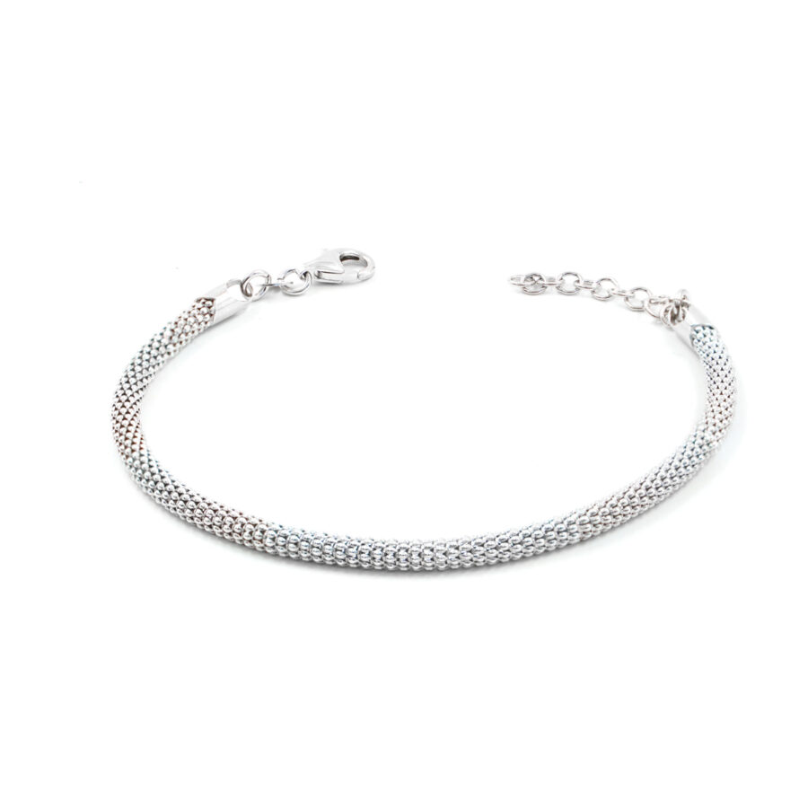 Bracciale catena Coreana in argento misura 3,50mm – Rodiato