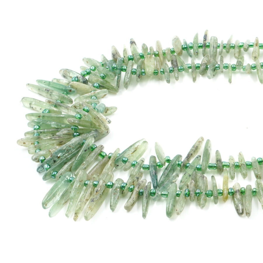 Cianite Verde fili chips a gradazione