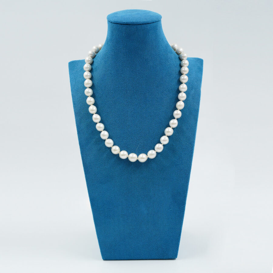 Collana Fantasia perle Edison, chiusura in argento – Rodiato