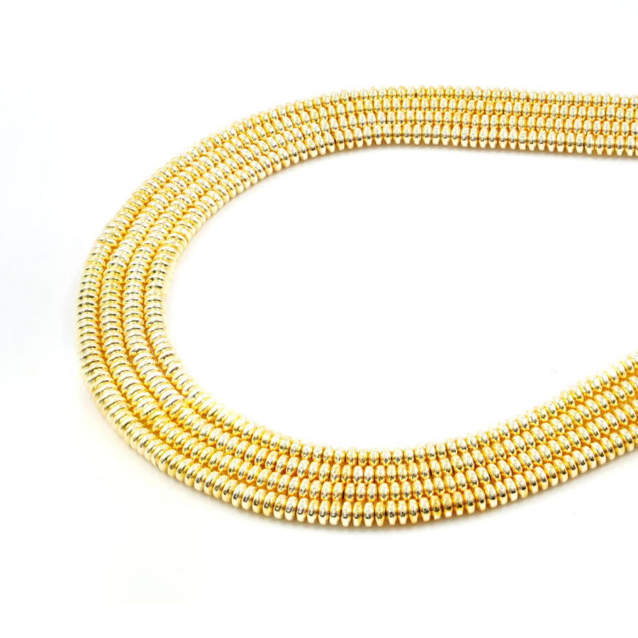 Ematite fili rondelle 4x2mm – Colore Dorato Chiaro