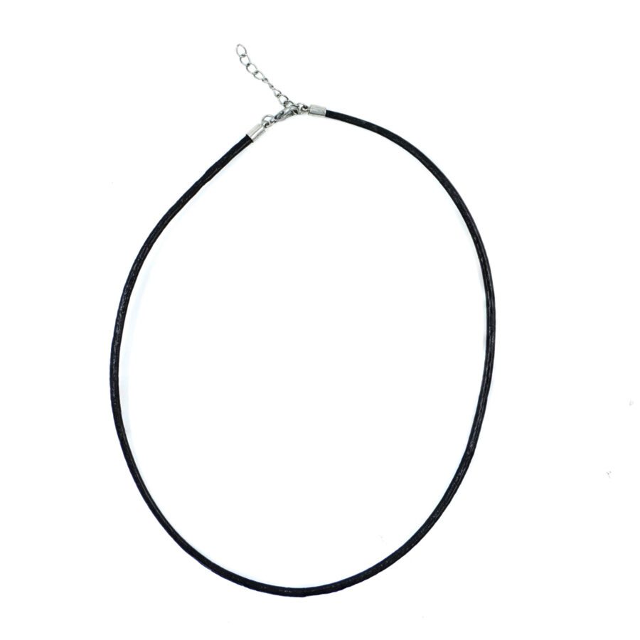 Laccio in cuoio monofilo spessore 3mm, chiusura in <strong>acciao</strong>
