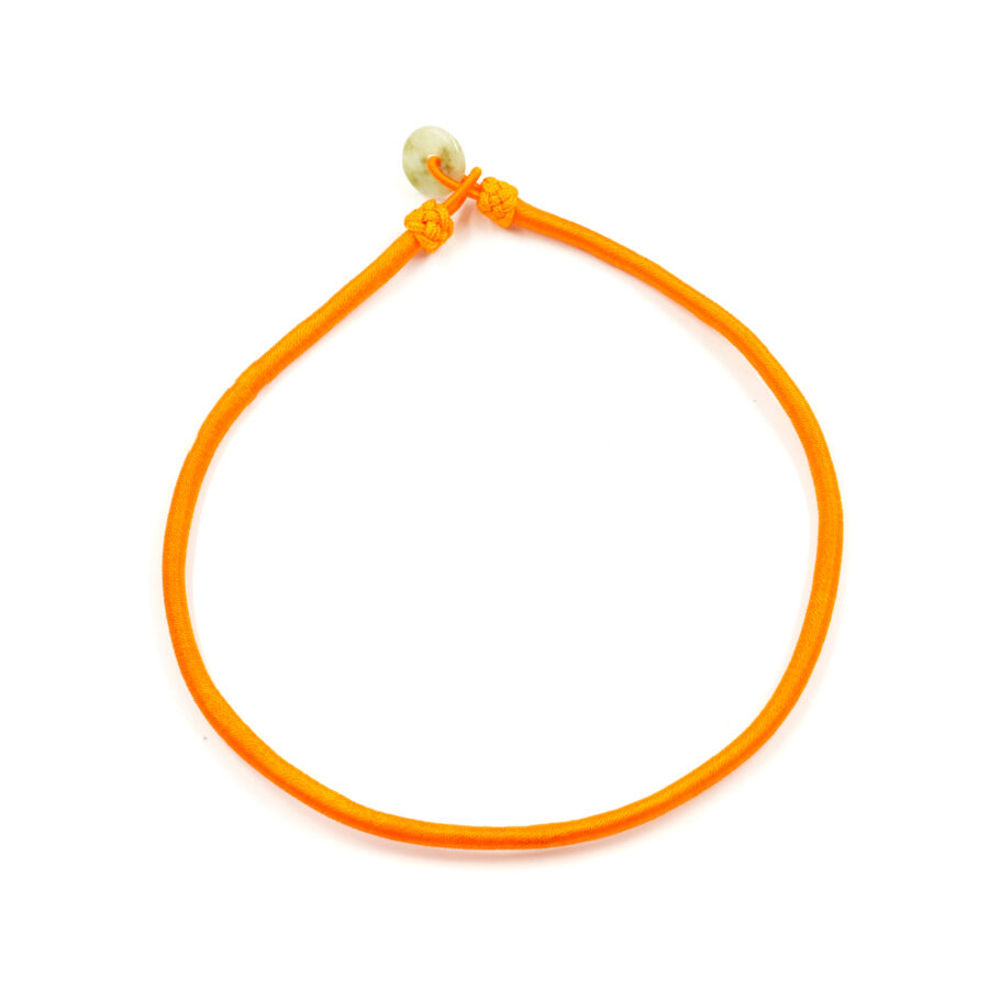 Laccio in cotone a 1 filo spessore 5mm chiusura in giada – Vari Colori - immagine 2
