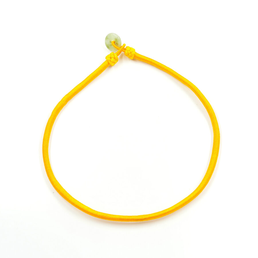 Laccio in cotone a 1 filo spessore 5mm chiusura in giada – Vari Colori - immagine 3