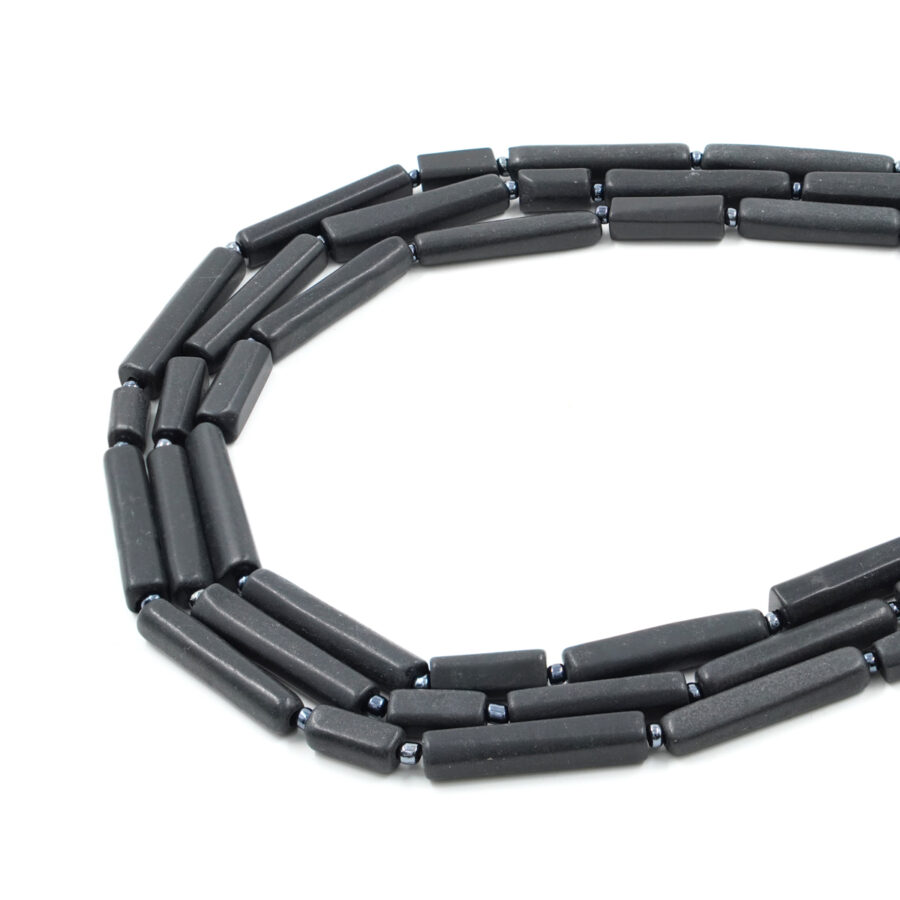 Shungite fili cilindri esagonali da 10x6mm a 30x6mm