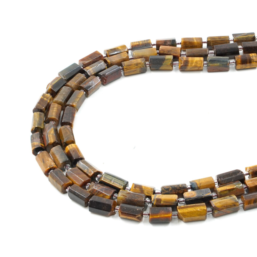 Occhio di Tigre fili cilindri sfacetati 14x7mm