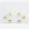 Set di Orecchini in argento rombo con zirconi – Dorato