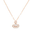 Collana in argento con ciondolo corona con zirconi – Rosè