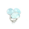 Anello in argento con acquamarina – Rodiato