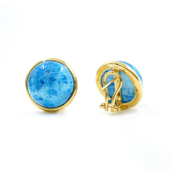 Orecchini in argento con apatite – Dorato