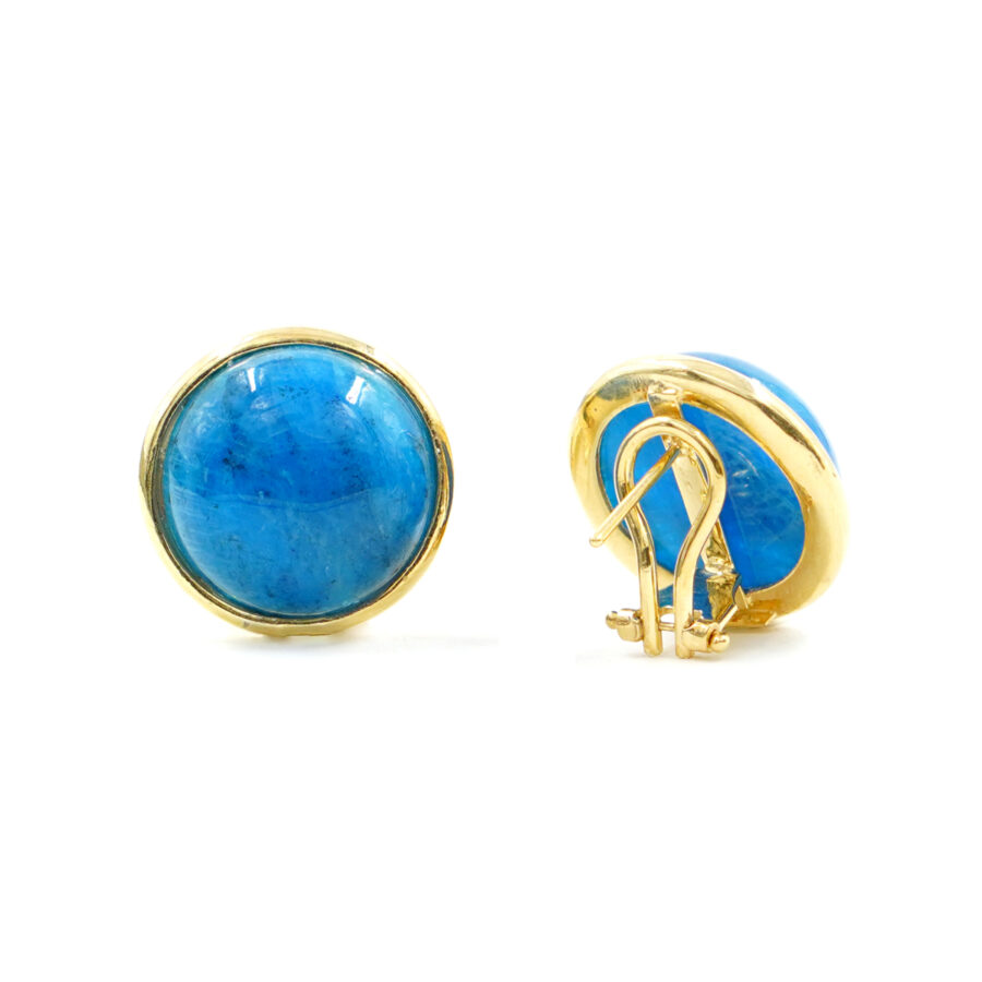 Orecchini in argento con apatite – Dorato - immagine 2