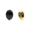 Orecchini in argento con agata nera – Dorato