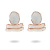 Orecchini in argento con acquamarina, corallo bianco  – Rosè