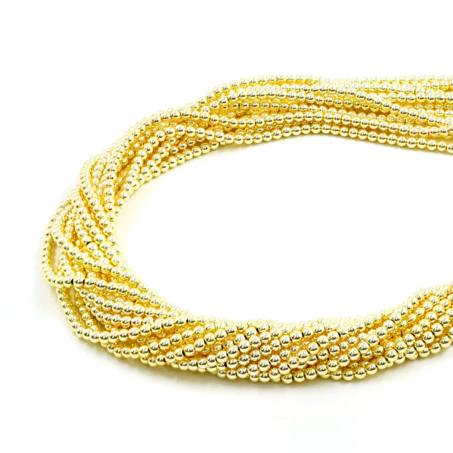 Ematite fili tondi 3mm – Colore Oro