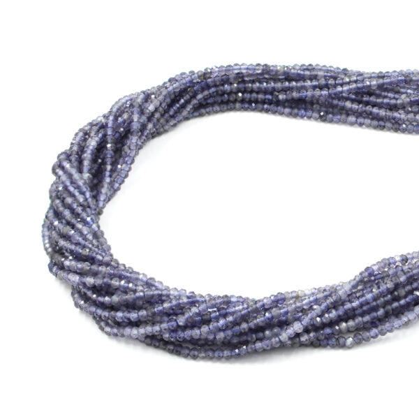 Iolite fili rondelle sfaccettate 3x2mm