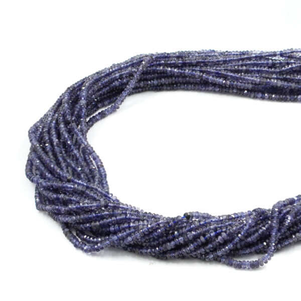 Iolite fili rondelle sfaccettate 3x2mm
