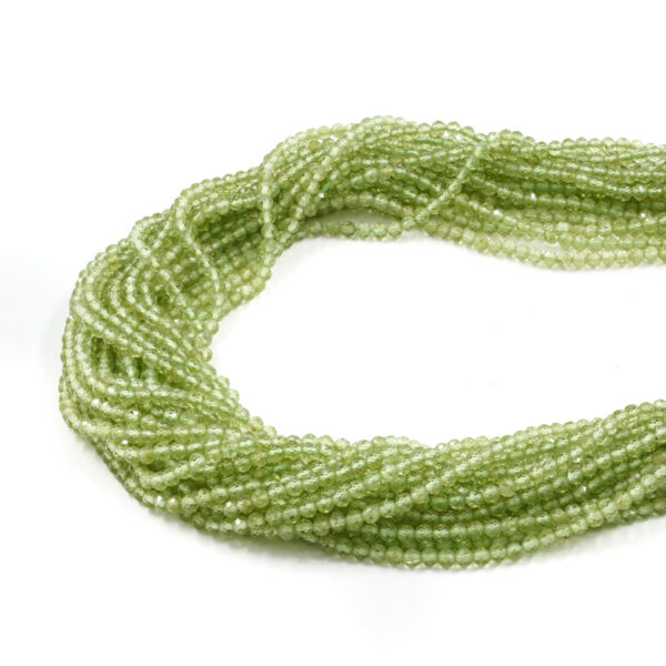 Peridoto fili tondi sfaccettati 3mm – Qualità A