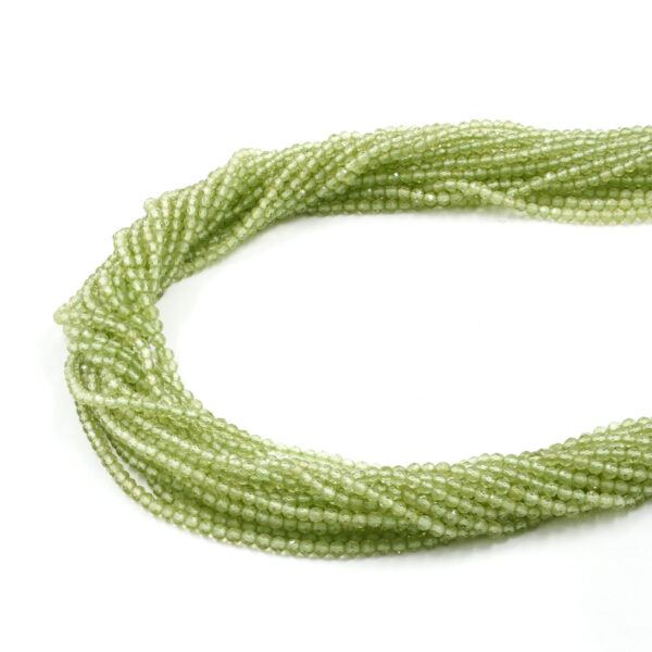 Peridoto fili tondi sfaccettati 2,5mm – Qualità A