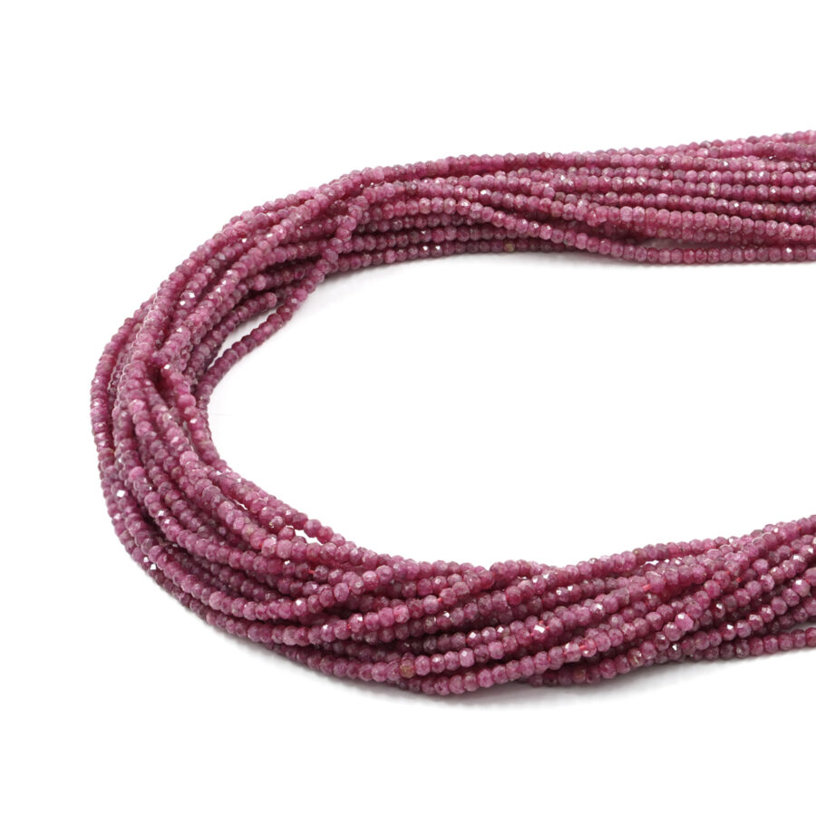 Rubini fili rondelle sfaccettate 3x2mm – Qualità A