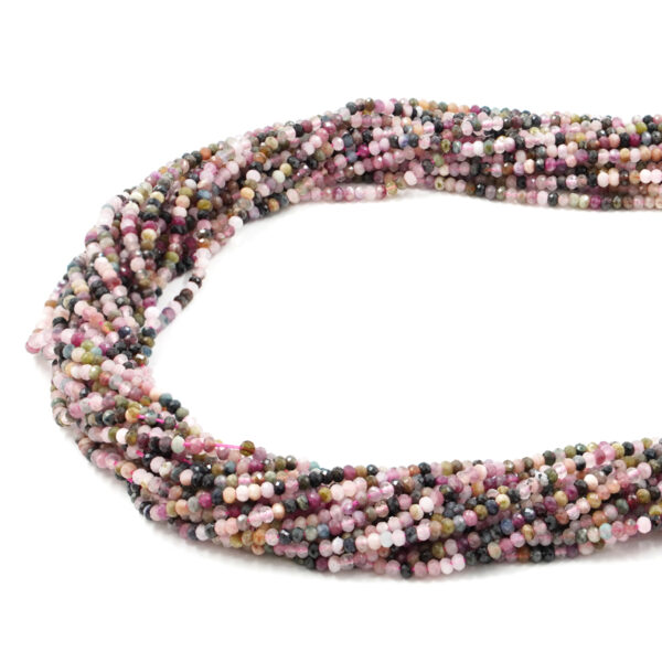 Tormalina Multicolore fili rondelle sfaccettate 3x2mm