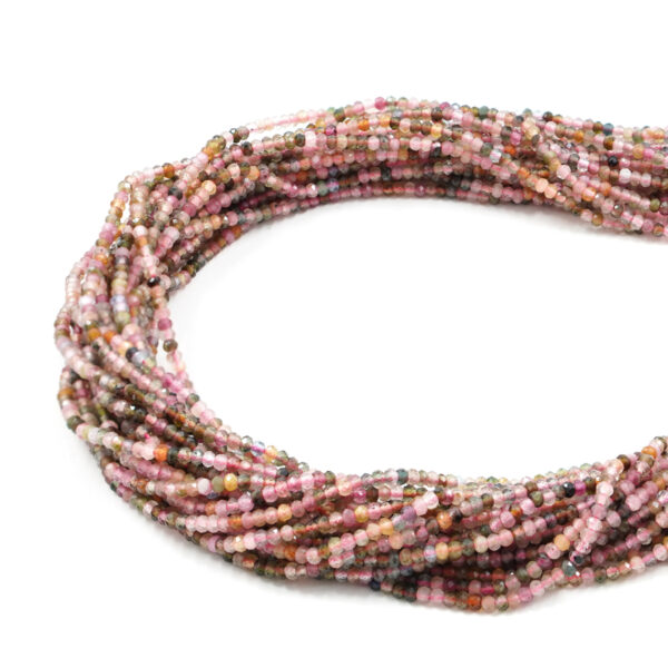Tormalina Multicolore fili rondelle sfaccettate 3x2mm
