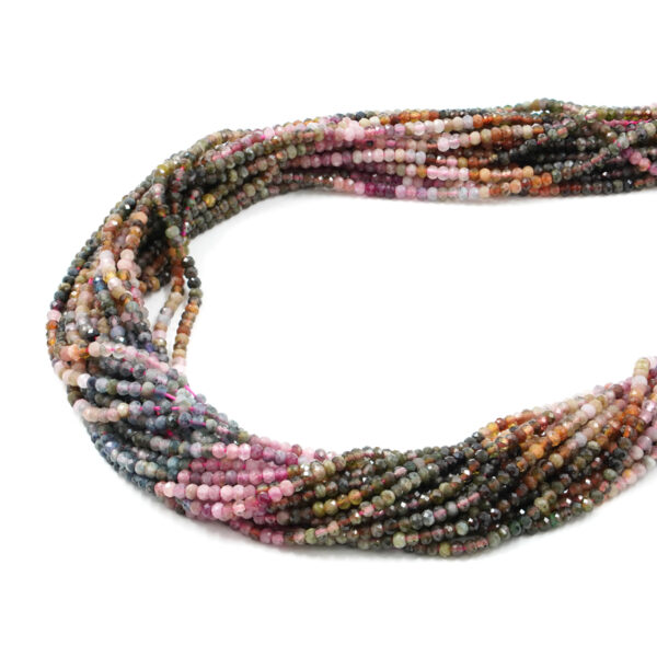Tormalina Multicolore fili rondelle sfaccettate 3x2mm