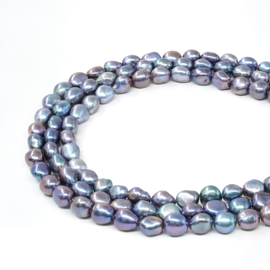 Perle d'Acqua Dolce fili barocchi 8-9mm – Colore Nero