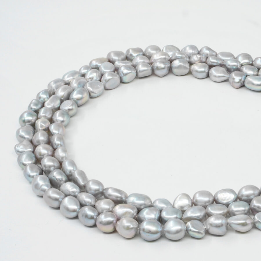 Perle d'Acqua Dolce fili barocchi 8-9mm – Colore Grigio