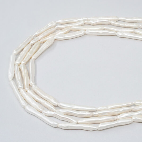 Perle d'Acqua Dolce fili cannette barocche 5x30mm