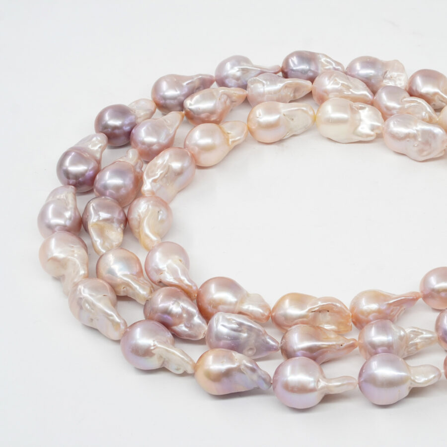 Perle d'Acqua Dolce fili barocchi con nucleo 12-16mm – Color Naturale