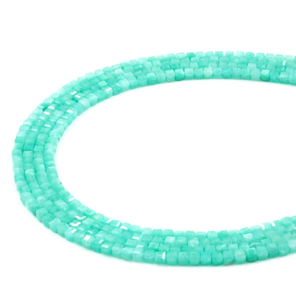 Amazzonite fili cubi sfaccettati 3mm - AMZ148