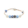 Bracciale Elastico in ematite, angelite, sodalite, perla - BRA2030