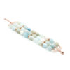 Bracciale Multifilo in acquamarina, chiusura in argento rosè - BRA2196
