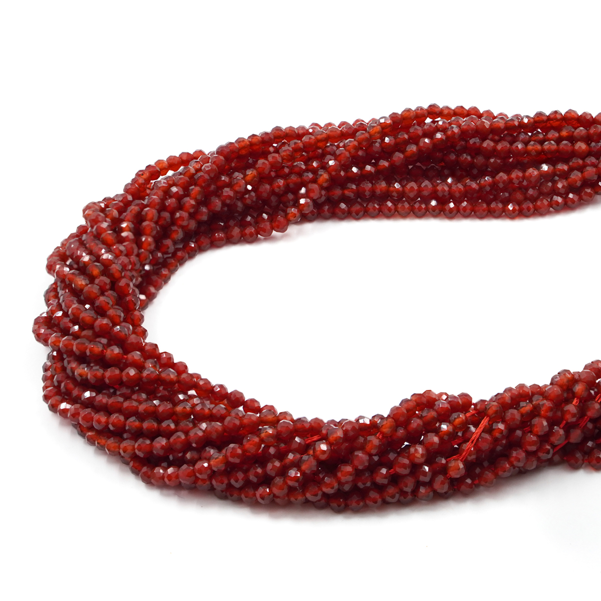 Agata Rossa fili tondi sfaccettati 3mm a 20mm - immagine 2