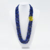 Collana Multifilo in lapis, ambra, chiusura in argento dorato - COL2464