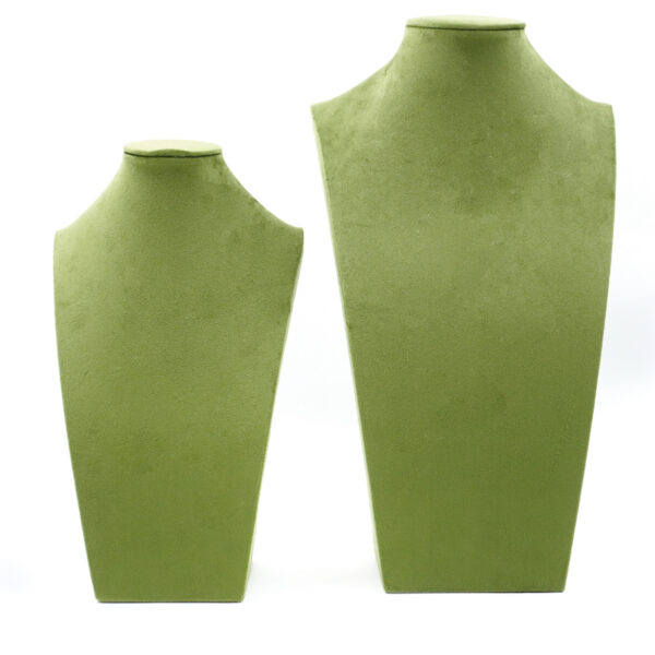 Collo Espositore per Collane Busto Altezza 31cm e 40cm – Verde Muschio
