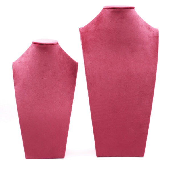 Collo Espositore per Collane Busto Altezza 31cm e 40cm – Rosso Rossetto