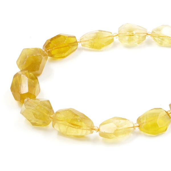 Fluorite Gialla fili sassi sfaccettati a gradazione - FLU76