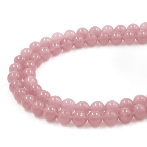 Giada rosa tinta fili tondi 6mm a 8mm