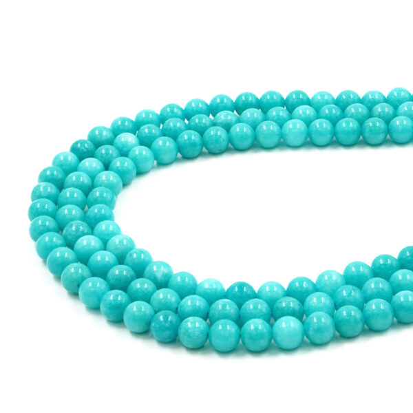 Giada turchese tinta fili tondi 6mm a 10mm