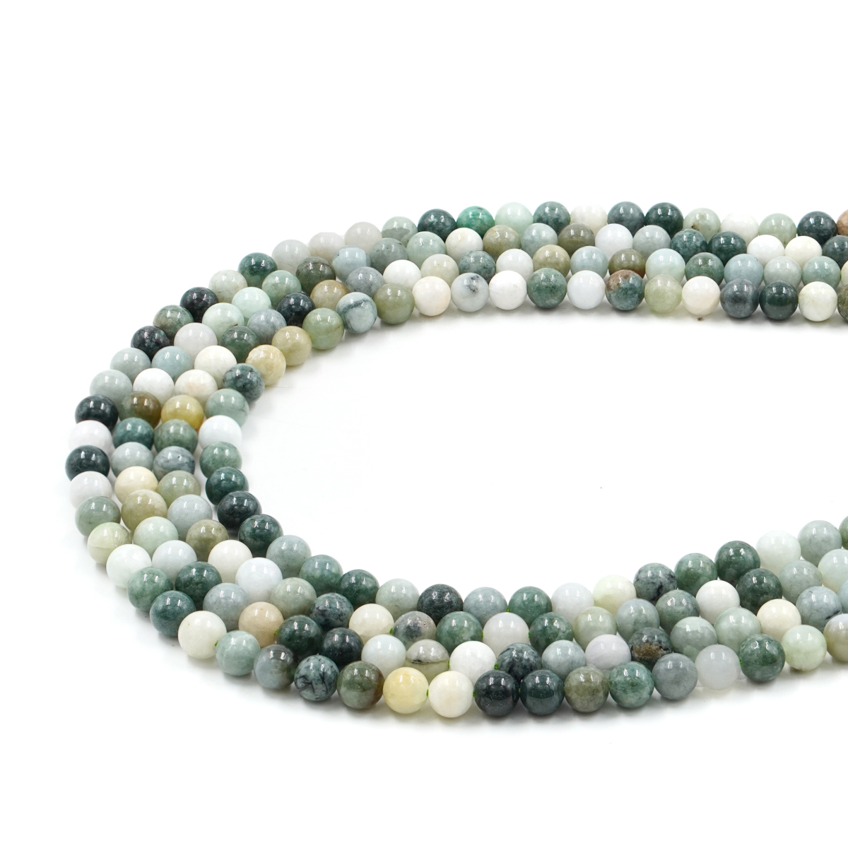 Giada Verde Multicolore fili tondi 6mm a 9mm