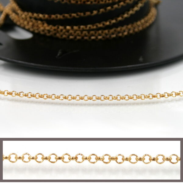 Catena Rolo' in argento diametro 2,00mm – Dorato - SM1435