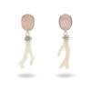 Orecchini Argento con Morganite, Corallo - Rodiato - AOR947