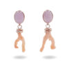 Orecchini Argento con Kunzite, Corallo - Rosè - AOR948