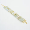 Bracciale in acquamarina, perle, chiusura argento dorato - BRA2226