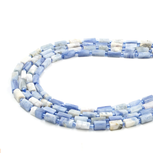 Cianite fili cilindri sfaccettati 10x5mm - CNT153