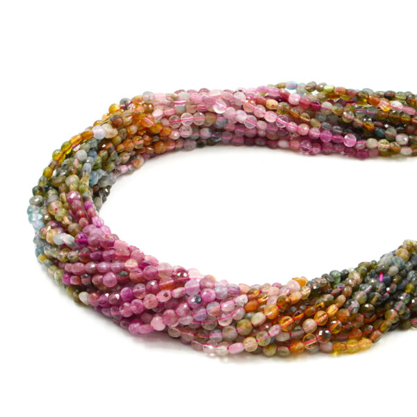 Tormalina fili monete sfaccettate 4mm - TORM62