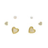 Set Orecchini Argento cuore, perla, madreperla – Dorato - AOR1002