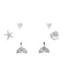 Set Orecchini Argento coda sirena con zirconi &ndash; Rodiato - AOR1011